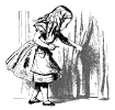 Alice_finding_tiny_door_behind_curtain