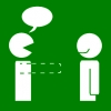 afstand houden gesprek groen