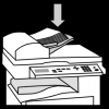 kopieer machine papier op deksel