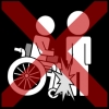 rolstoel bots persoon elektrisch kruis rood