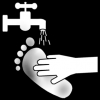 voeten wassen klassieke kraan
