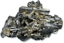 Stibnite__cluster_of_prismatic_crystals
