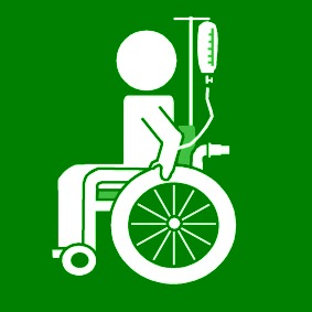 infuus rolstoel groen