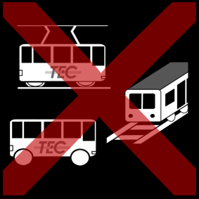 openbaar vervoer 3 kruis rood