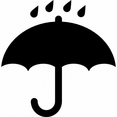 black-opened-umbrella-symbol-with-rain-drops-falling-on-it