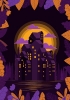 purple_night_drawing_buildings_moonlight_leaves_decoration_6832502
