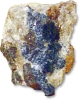Vivianite__with_Triphylite_and_Feldspar__hydrous_Iron_Phosphate