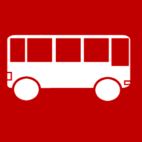 bus modern rood