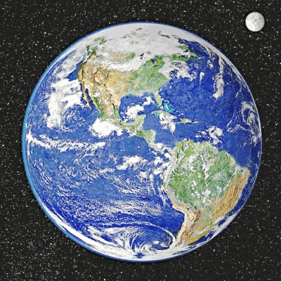 Earth_from_space_NASA_moon_in_background